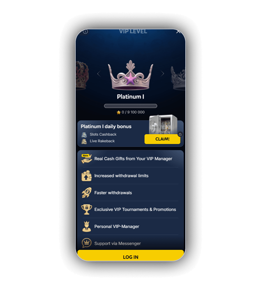 SpinBob VIP Club op niveau Platinum I met daily bonus en voordelen